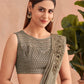 Designer Art Silk Grey Embroidered Saree