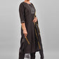 Pant Style Suit Chinon Silk Grey Fancy Work Salwar Kameez