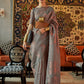 Classic Silk Grey Weaving Saree
