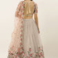 Lehenga Choli Net Grey Embroidered Lehenga Choli