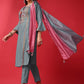 Trendy Suit Rayon Viscose Grey Embroidered Salwar Kameez