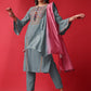 Trendy Suit Rayon Viscose Grey Embroidered Salwar Kameez