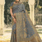 Classic Banarasi Silk Grey Swarovski Saree