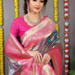 Classic Banarasi Silk Grey Weaving Saree
