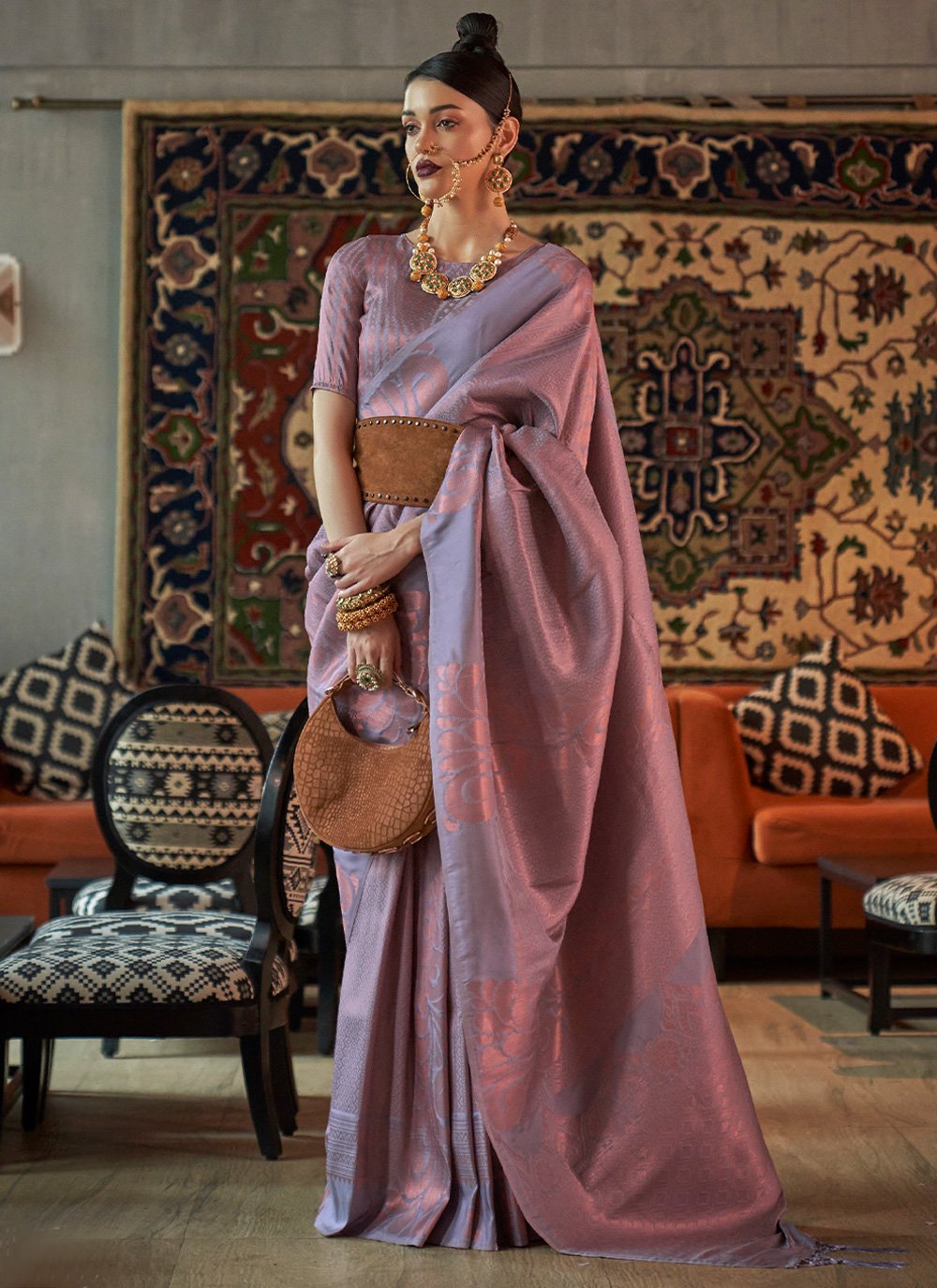 Classic Silk Grey Weaving Saree