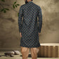 Dhoti Kurta Handloom Cotton Green Digital Print Mens