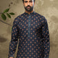 Dhoti Kurta Handloom Cotton Blue Digital Print Mens