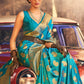 Contemporary Handloom Silk Aqua Blue Weaving Saree