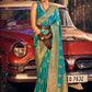 Contemporary Handloom Silk Aqua Blue Weaving Saree