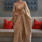 Contemporary Handloom Silk Beige Weaving Saree