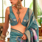 Classic Handloom Silk Blue Teal Zari Saree