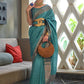 Classic Handloom Silk Blue Weaving Saree