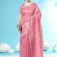 Classic Handloom Silk Pink Woven Saree