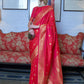 Classic Handloom Silk Fuchsia Weaving Saree