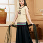 Lehenga Choli Handloom Silk Beige Embroidered Kids