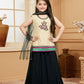 Lehenga Choli Handloom Silk Beige Embroidered Kids