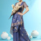 Trendy Saree Handloom Silk Blue Woven Saree