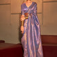 Classic Handloom Silk Purple Weaving Saree