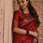 Classic Handloom Silk Red Woven Saree