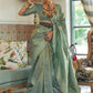 Designer Handloom Silk Grey Weaving Saree