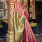 Trendy Saree Banarasi Silk Handloom Silk Tissue Magenta Weaving Saree
