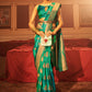 Trendy Saree Handloom Silk Turquoise Weaving Saree