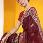 Classic Handloom Silk Wine Woven Saree