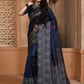 Contemporary Handloom Silk Blue Woven Saree