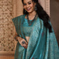 Contemporary Handloom Silk Aqua Blue Woven Saree