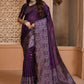 Contemporary Handloom Silk Purple Woven Saree