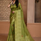 Classic Handloom Silk Sea Green Woven Saree