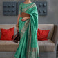 Trendy Saree Handloom Silk Green Weaving Saree