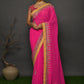 Contemporary Georgette Pink Hand Work Saree