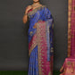 Classic Kanjivaram Silk Blue Hand Work Saree