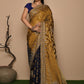 Contemporary Kanjivaram Silk Gold Hand Work Saree