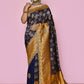Contemporary Kanjivaram Silk Blue Hand Work Saree