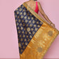 Contemporary Kanjivaram Silk Blue Hand Work Saree