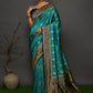 Classic Kanjivaram Silk Rama Hand Work Saree