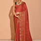 Silk Saree Kanchipuram Silk Red Embroidered Saree