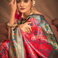 Designer Silk Hot Pink Weaving Saree