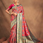 Designer Silk Hot Pink Weaving Saree