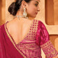 Trendy Saree Chiffon Hot Pink Embroidered Saree