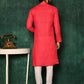 Kurta Pyjama Cotton Hot Pink Plain Mens