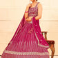 Lehenga Choli Faux Georgette Hot Pink Cut Dana Lehenga Choli