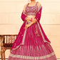 Lehenga Choli Faux Georgette Hot Pink Cut Dana Lehenga Choli