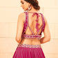 Lehenga Choli Faux Georgette Hot Pink Cut Dana Lehenga Choli