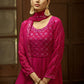 Anarkali Suit Faux Georgette Hot Pink Embroidered Salwar Kameez