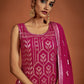 Salwar Suit Georgette Hot Pink Sequins Salwar Kameez