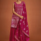 Salwar Suit Georgette Hot Pink Sequins Salwar Kameez