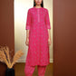 Punjabi Suit Cotton Hot Pink Print Salwar Kameez